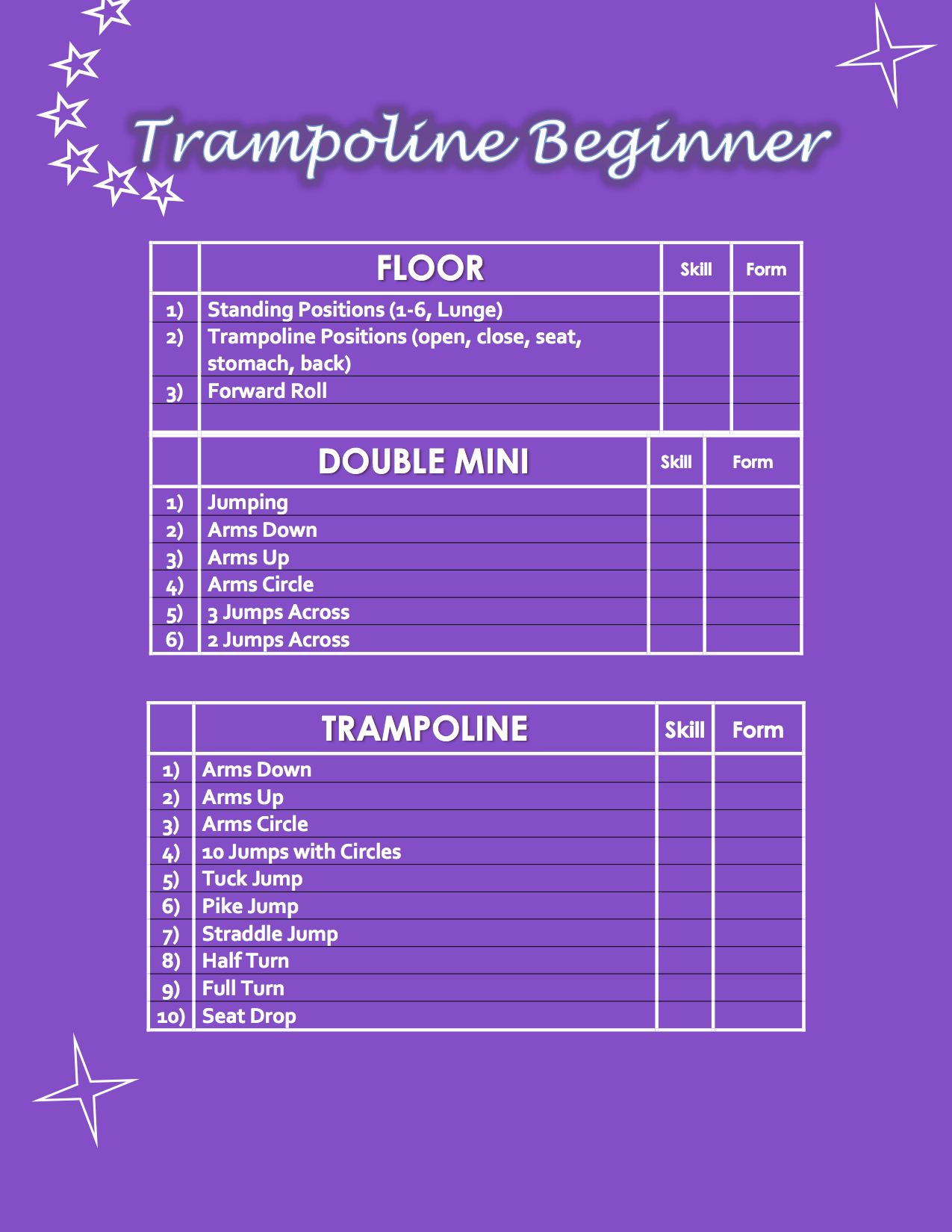 Trampoline Beginner